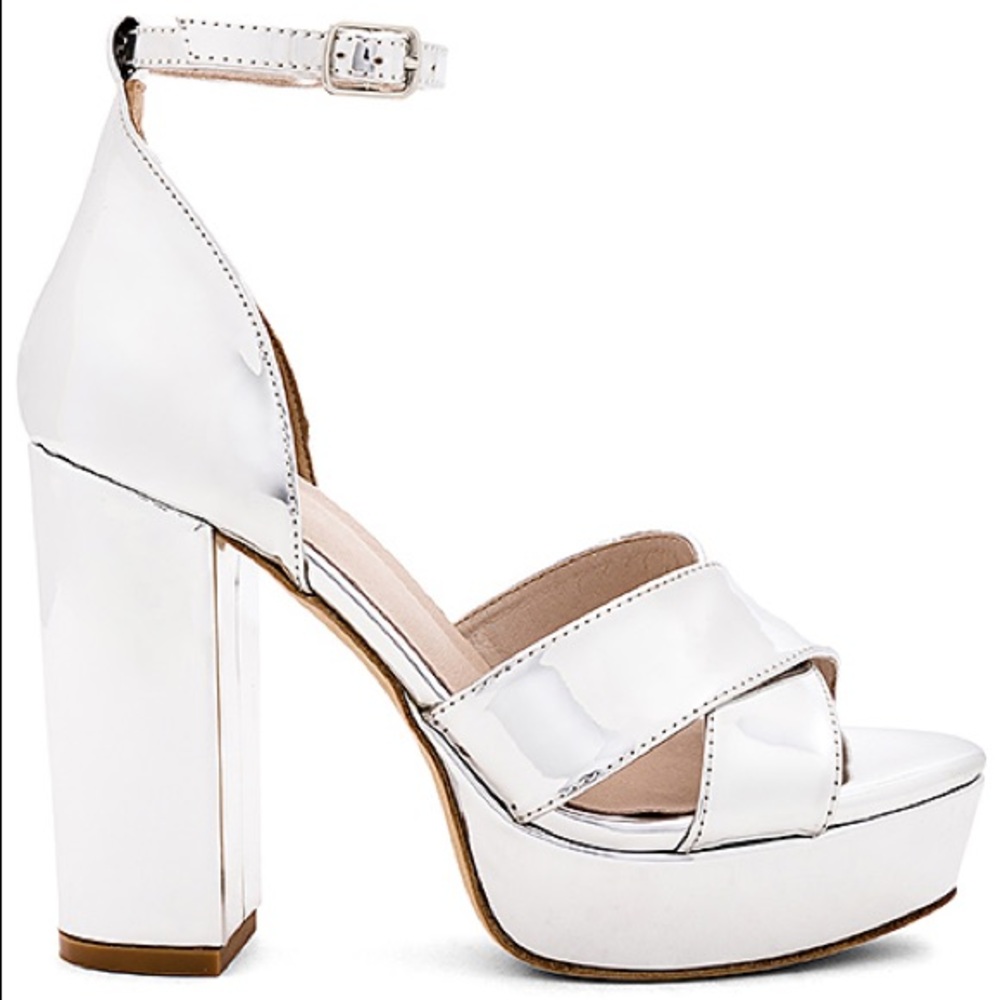 Raye Silver Platform Sandals